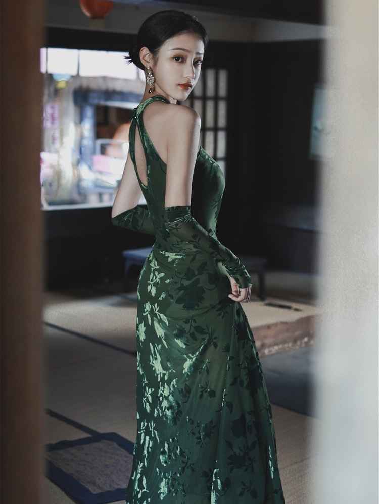 Emerald cheongsam top