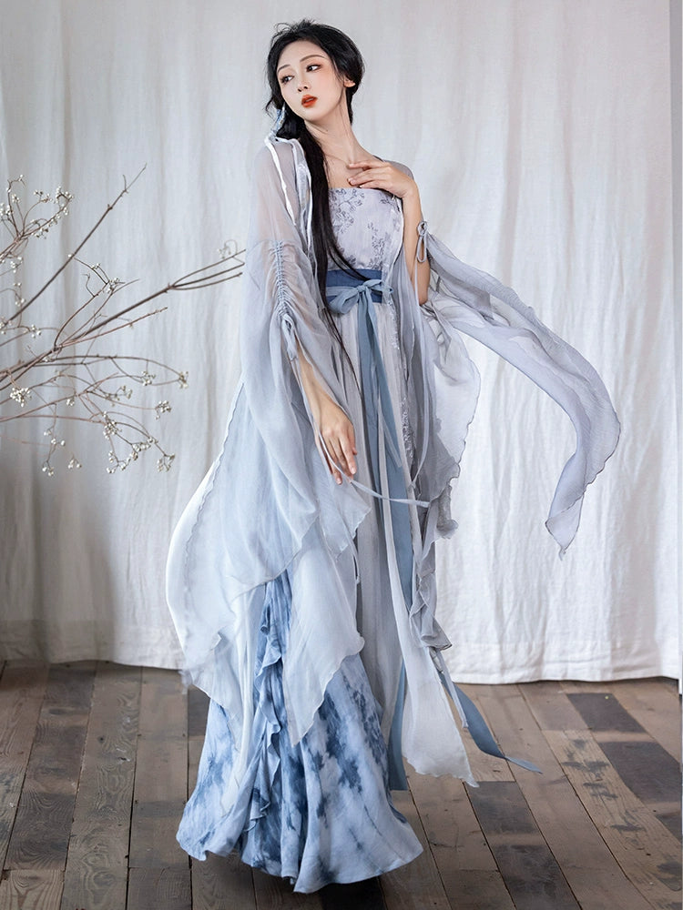 Discover our exquisite modern Hanfu collection, blending traditional elegance with contemporary flair. Featuring daily wear options adorned with tie-dye and irregular skirt designs, enhanced by enchanting fairy elements. Embrace the timeless allure of Hanfu fashion. Shop now and elevate your style!