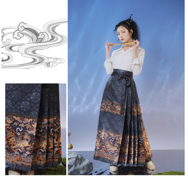 Mamian | Hanfu Dress | Red White - Yandan_hanfu_china