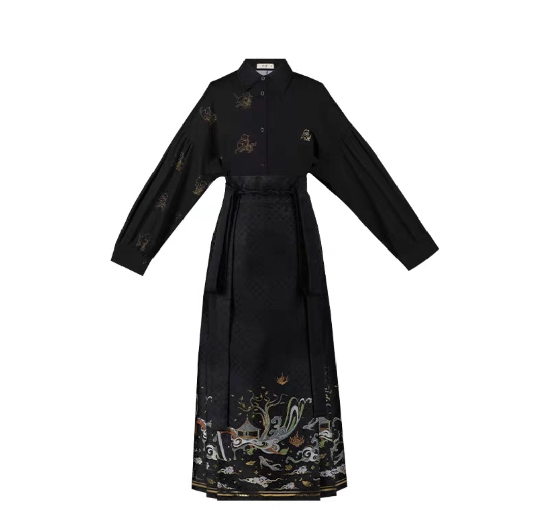 Black modern hanfu set| Ma mian qun|Ming dynasty hanfu shop hanfu store hanfu for sale hanfu modern modern hanfu dress modern hanfu male modern hanfu street fashion hanfu modern dress modern hanfu fashion modern chinese hanfu modern hanfu clothing modern style hanfu modern male hanfu hanfu dress modern contemporary hanfu modern han fu