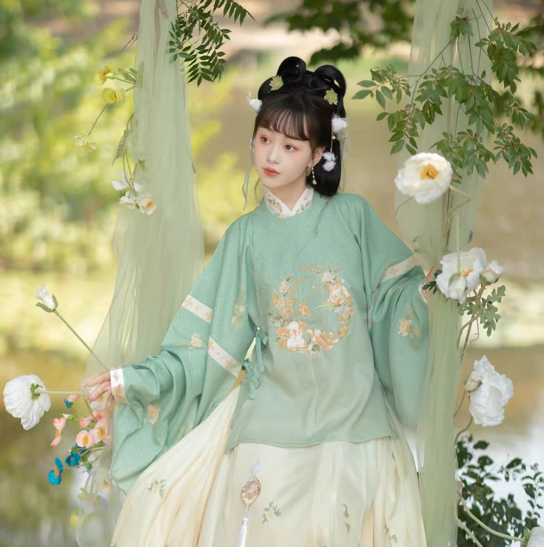 Ming Dynasty | Rabbit Hanfu Set - Yandan_hanfu_china