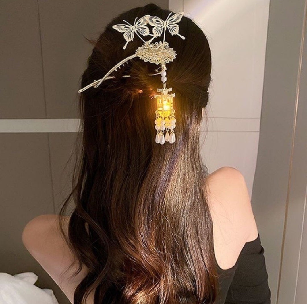 Lantern butterfly hairpin 【新中式】 - Yandan_hanfu_china