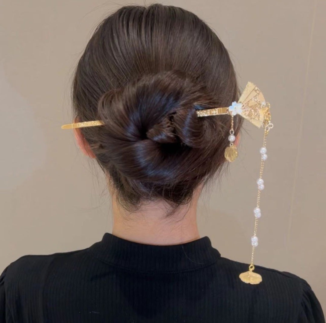 Fan tassel hairpin - Yandan_hanfu_china