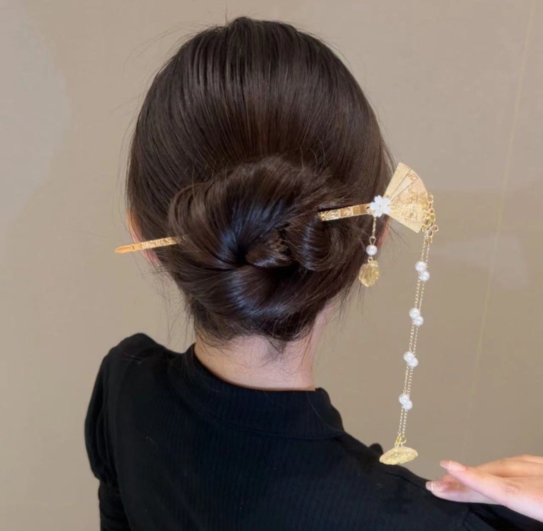 Fan tassel hairpin - Yandan_hanfu_china