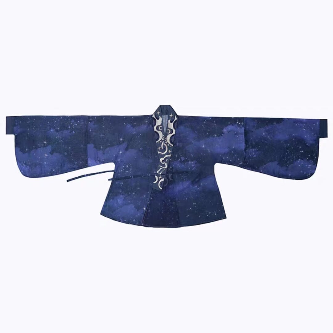 Blue modern hanfu set Yandan_hanfu_china one size fits all Outer wear 