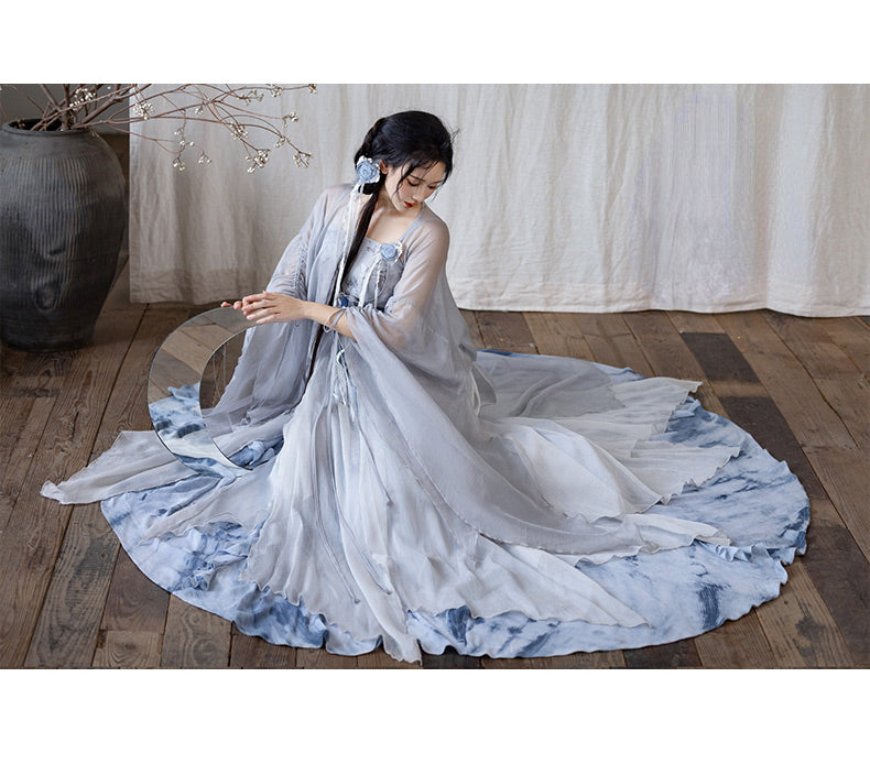 Discover our exquisite modern Hanfu collection, blending traditional elegance with contemporary flair. Featuring daily wear options adorned with tie-dye and irregular skirt designs, enhanced by enchanting fairy elements. Embrace the timeless allure of Hanfu fashion. Shop now and elevate your style!