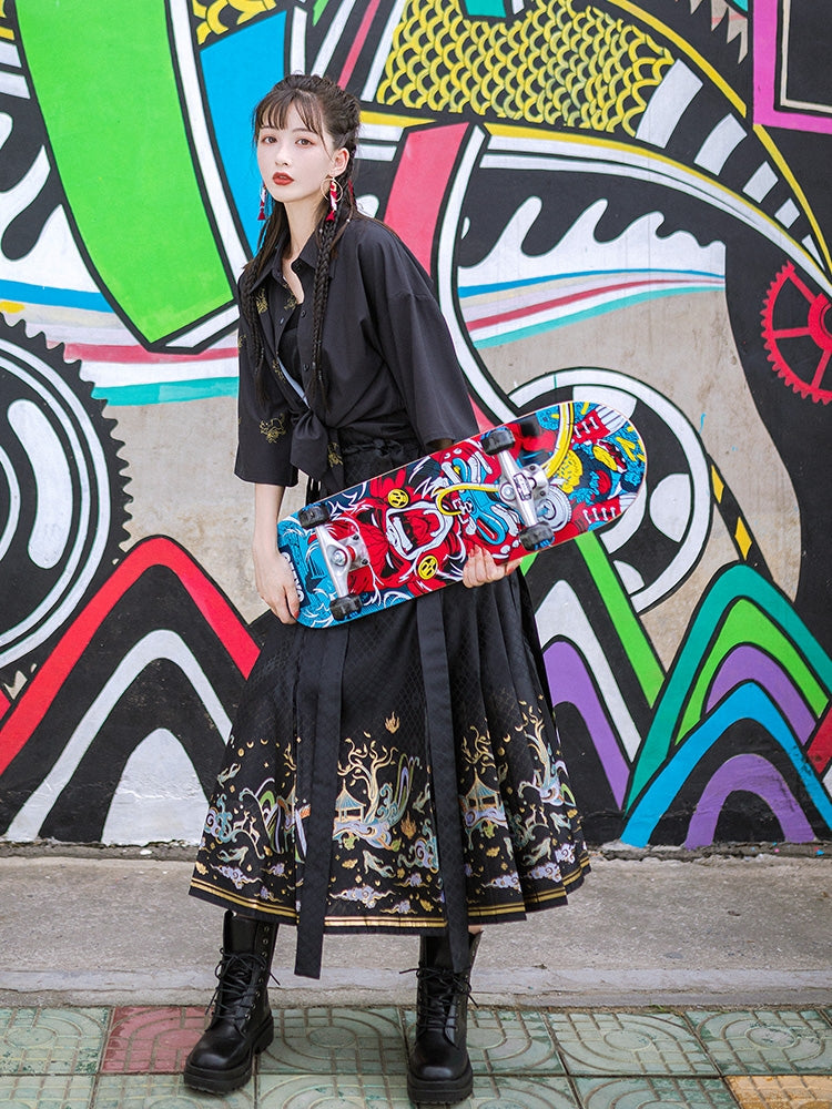 Black modern hanfu set| Ma mian qun|Ming dynasty hanfu shop hanfu store hanfu for sale hanfu modern modern hanfu dress modern hanfu male modern hanfu street fashion hanfu modern dress modern hanfu fashion modern chinese hanfu modern hanfu clothing modern style hanfu modern male hanfu hanfu dress modern contemporary hanfu modern han fu
