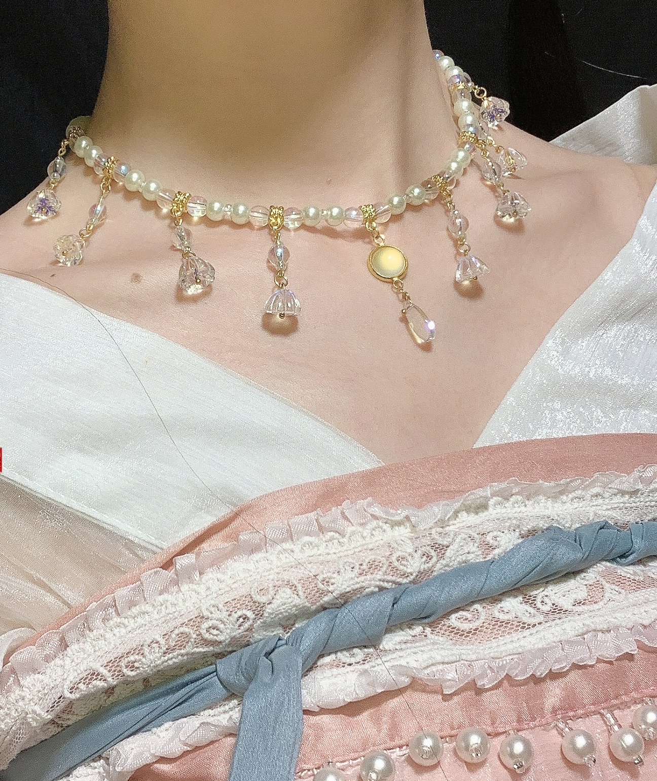 Tan dynasty style beads necklace - Yandan_hanfu_china