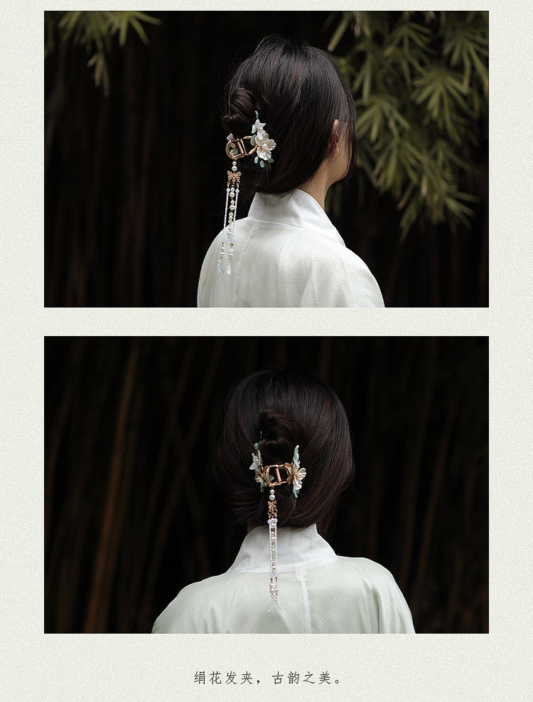 FlowerTassel Claw Clip - Yandan_hanfu_china