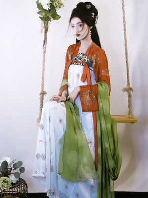 Featuring a diverse collection of Hanfu styles, this display presents a blend of traditional and modern elements, from the intricate embroidery of classic Hanfu to contemporary menswear. The assortment includes authentic Tang Dynasty dresses and detailed Ming Dynasty Hanfu, alongside luxurious royal attire and scholar officials' outfits. With a special emphasis on men's Hanfu, the exhibit highlights the rich cultural tapestry of traditional Asian clothing and modern, Asian-inspired fashion