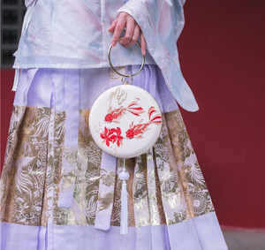 Hanfu\qipao embroidered hard shelled bag - Koi - Yandan_hanfu_china