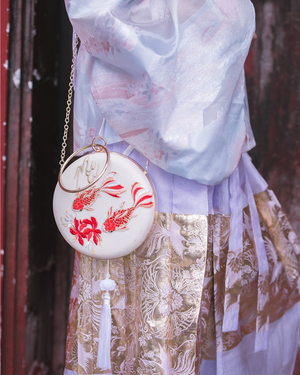 Hanfu\qipao embroidered hard shelled bag - Koi - Yandan_hanfu_china