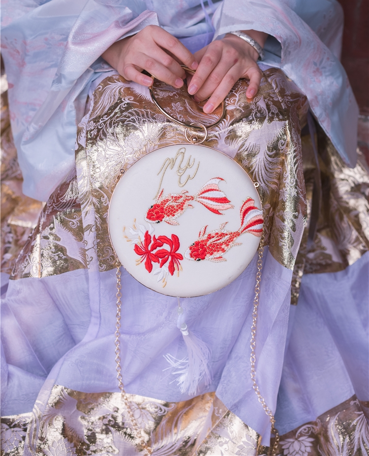 Hanfu\qipao embroidered hard shelled bag - Koi - Yandan_hanfu_china