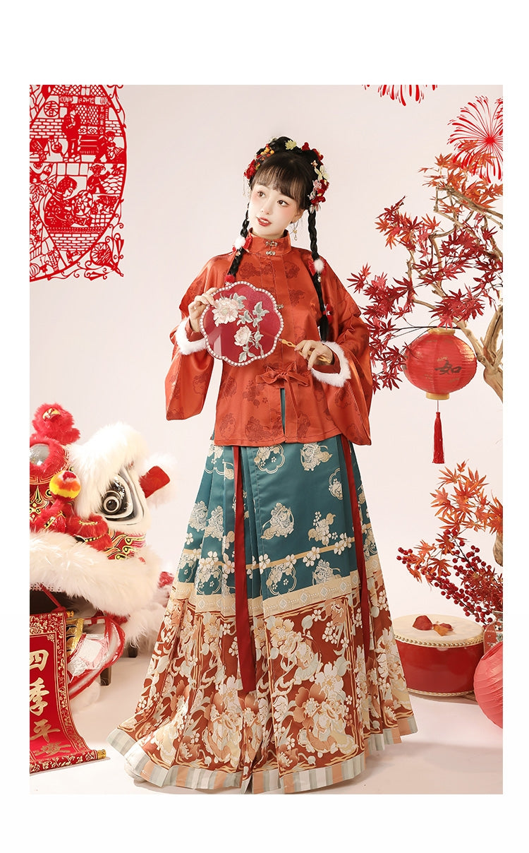 Lunar New Year | Ming Dynasty Rabbit Red Hanfu-岁岁今朝 - Yandan_hanfu_china