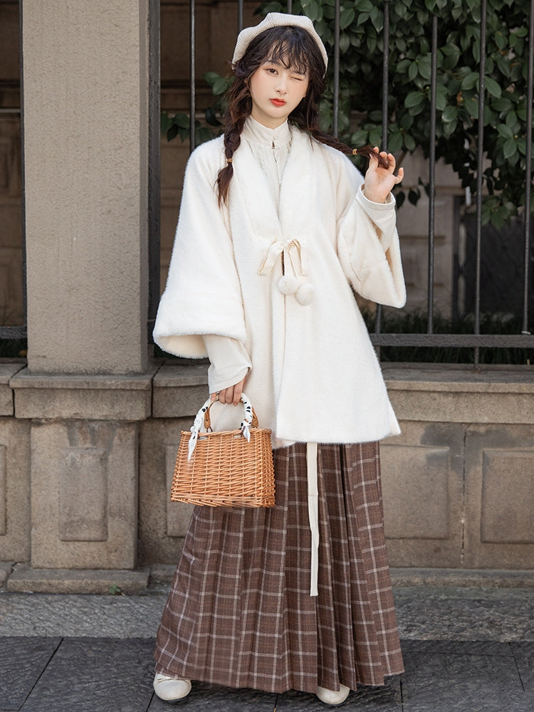Ming Dynasty | Winter Modern Hanfu Set (暖暖) - Yandan_hanfu_china