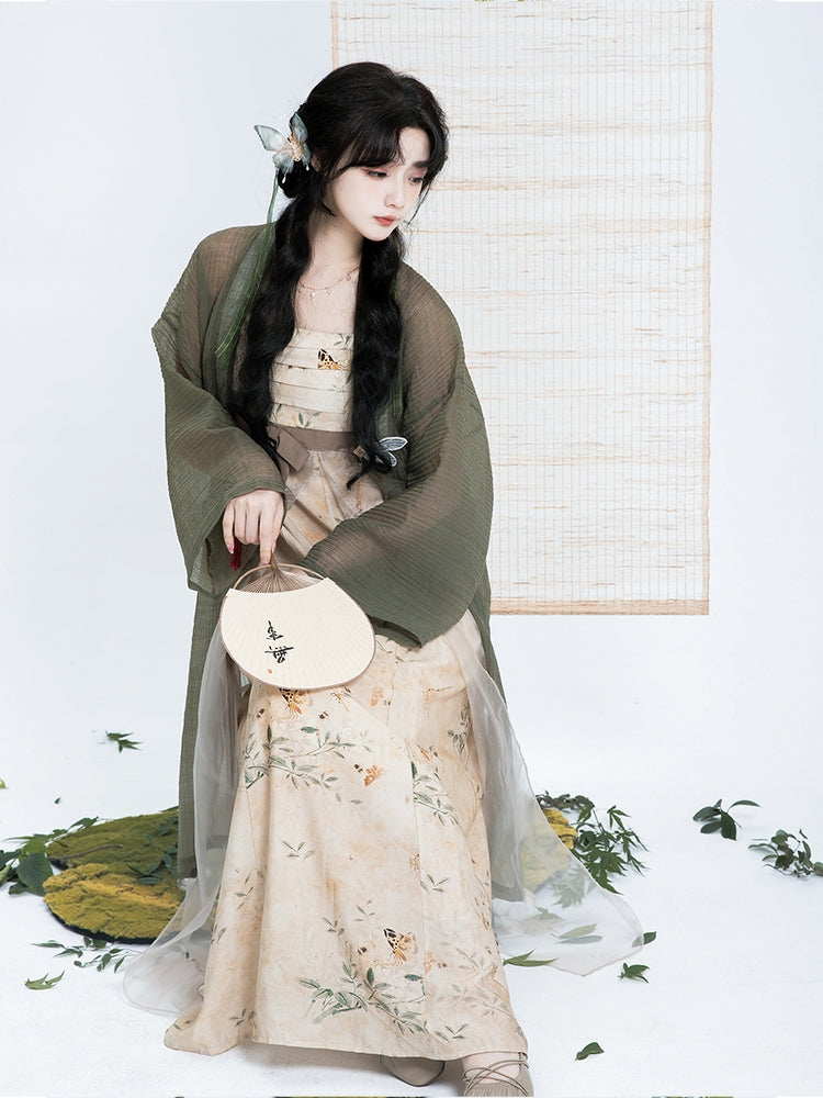 Green Modern Hanfu Dress (禅意) - Yandan_hanfu_china