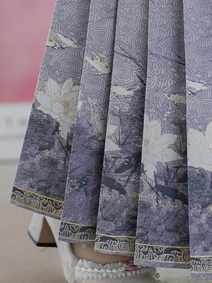 Mamian Dress【月华赋】 White/Purple/Blue/Black/Red - Yandan_hanfu_china