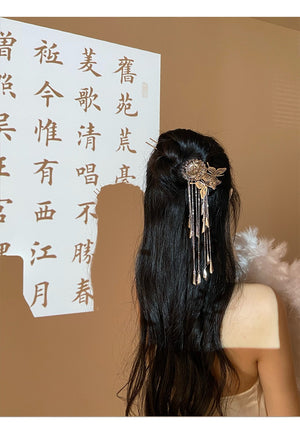 Butterfly Tassel Hairpin 【新中式】 - Yandan_hanfu_china