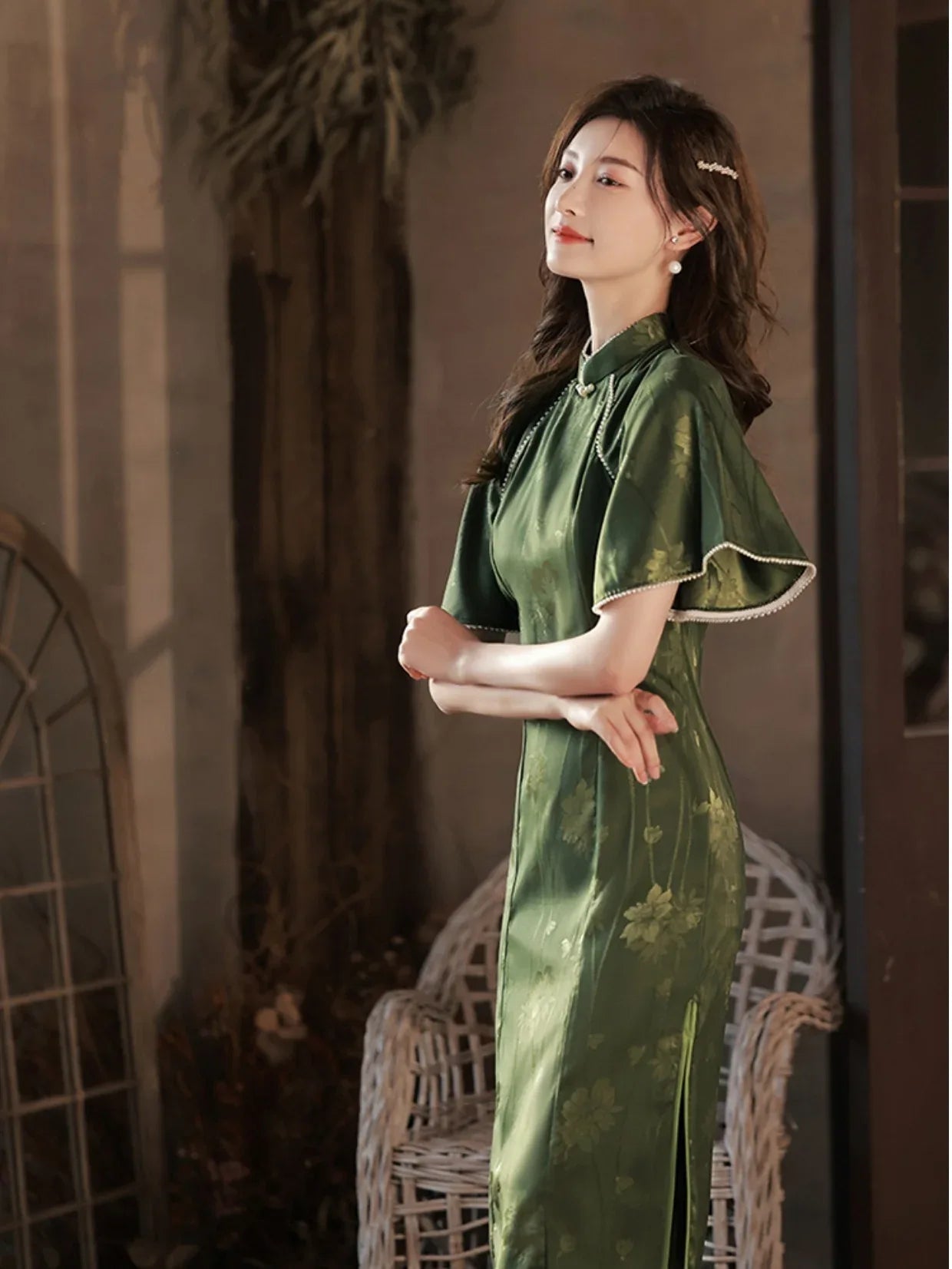 Green Qipao Dress 3XL Green Qipao Dress 3XL