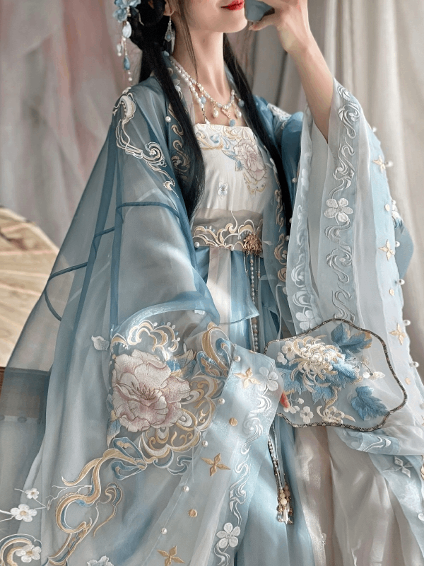 Discover blue traditional hanfu for women with elegant hanfu sleeves, intricate hanfu patterns, and layered designs. Perfect as a princess hanfu dress, fairy hanfu dress, or sexy hanfu, it’s ideal for hanfu cosplay, hanfu dance style, or casual wear. Shop plus size hanfu, hanfu skirts, and more at our trusted hanfu shop, featuring hanfu for sale from top chinese clothing brands and the best Chinese designer clothing websites.