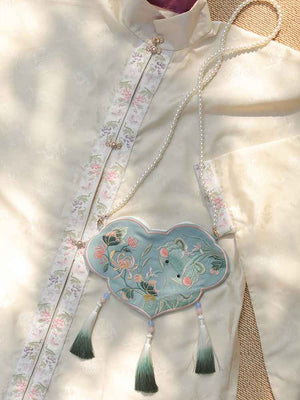 Green Embroidery Bag - High-Quality, Eye-Catching Handbag with Unique Designs for Fashion-Conscious Women - Ideal for Daily Use