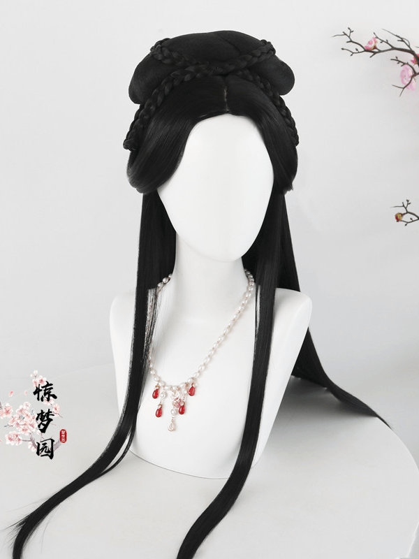 Hanfu Wig One Piece Full Hair Set Hanfu hair accessories Hanfu