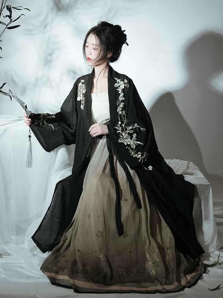 Song Dynasty Featuring a diverse collection of Hanfu styles, this display presents a blend of traditional and modern elements, from the intricate embroidery of classic Hanfu to contemporary menswear. The assortment includes authentic Tang Dynasty dresses and detailed Ming Dynasty Hanfu, alongside luxurious royal attire and scholar officials' outfits. With a special emphasis on men's Hanfu, the exhibit highlights the rich cultural tapestry of traditional Asian clothing and modern, Asian-inspired fashion