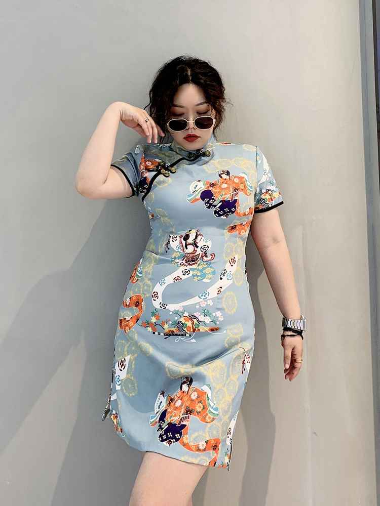 Cheongsam Big Size Dress Style